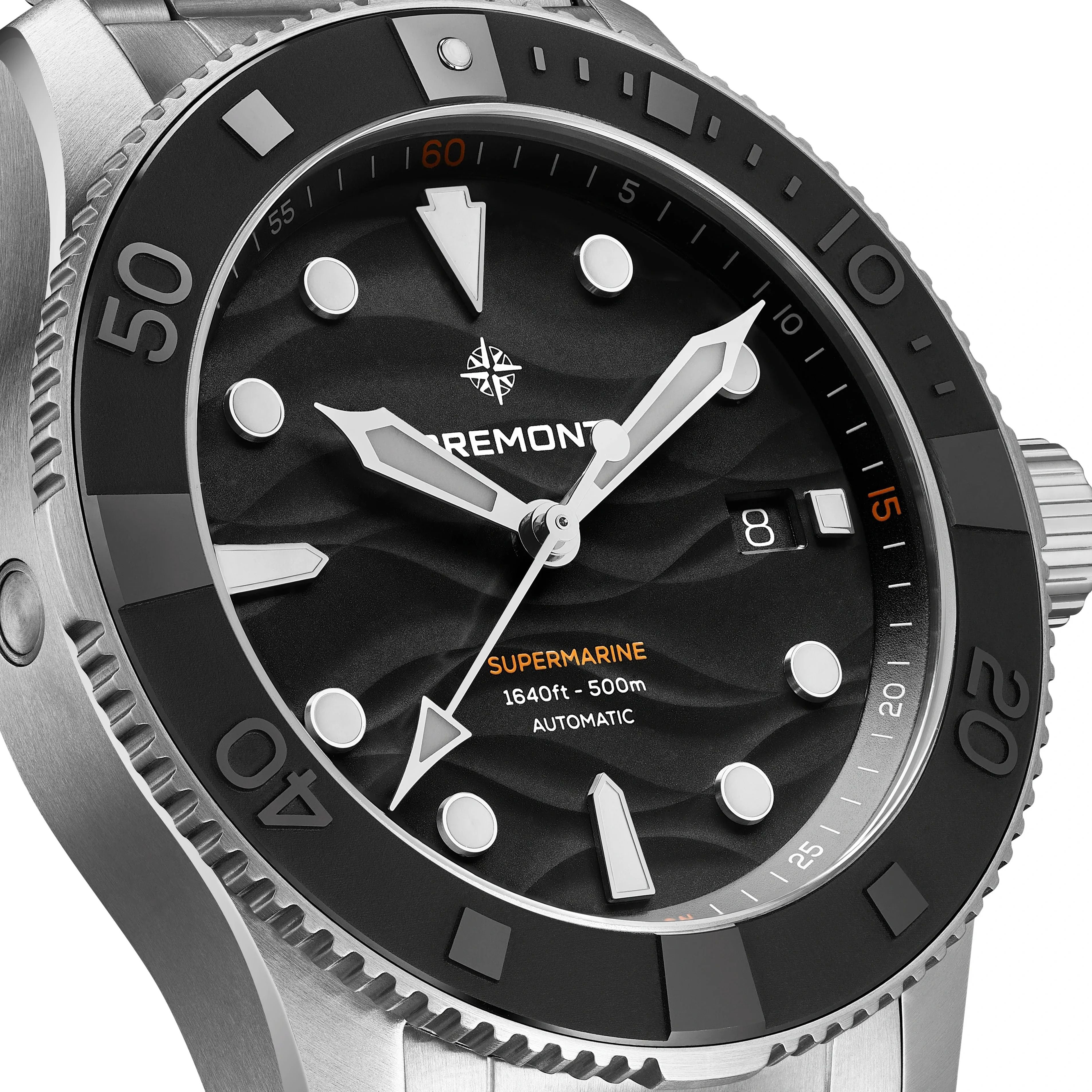 Bremont SM43-DT-SS-BK-R-S Supermarine 500m on Strap