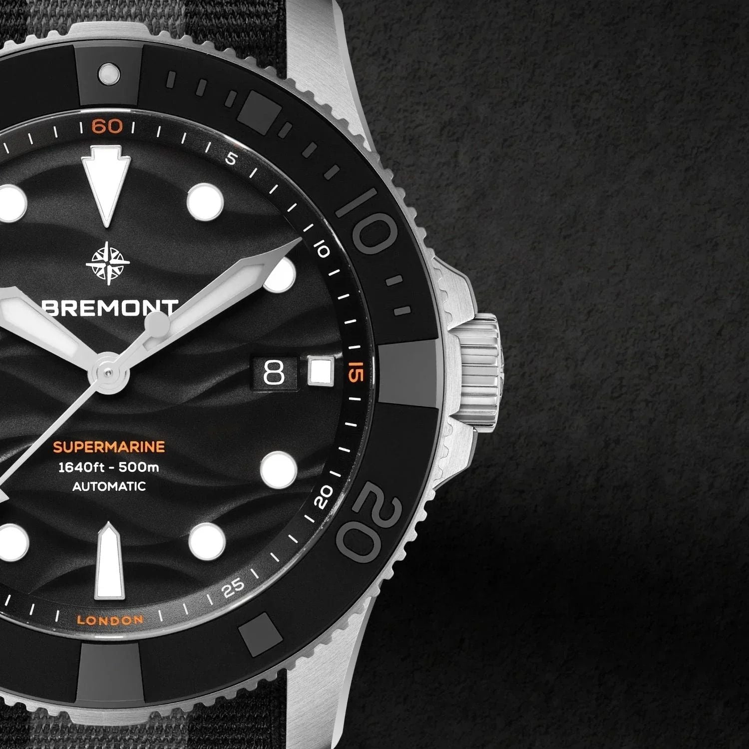 Bremont SM43-DT-SS-BK-N-S Supermarine 500m on Nato Strap