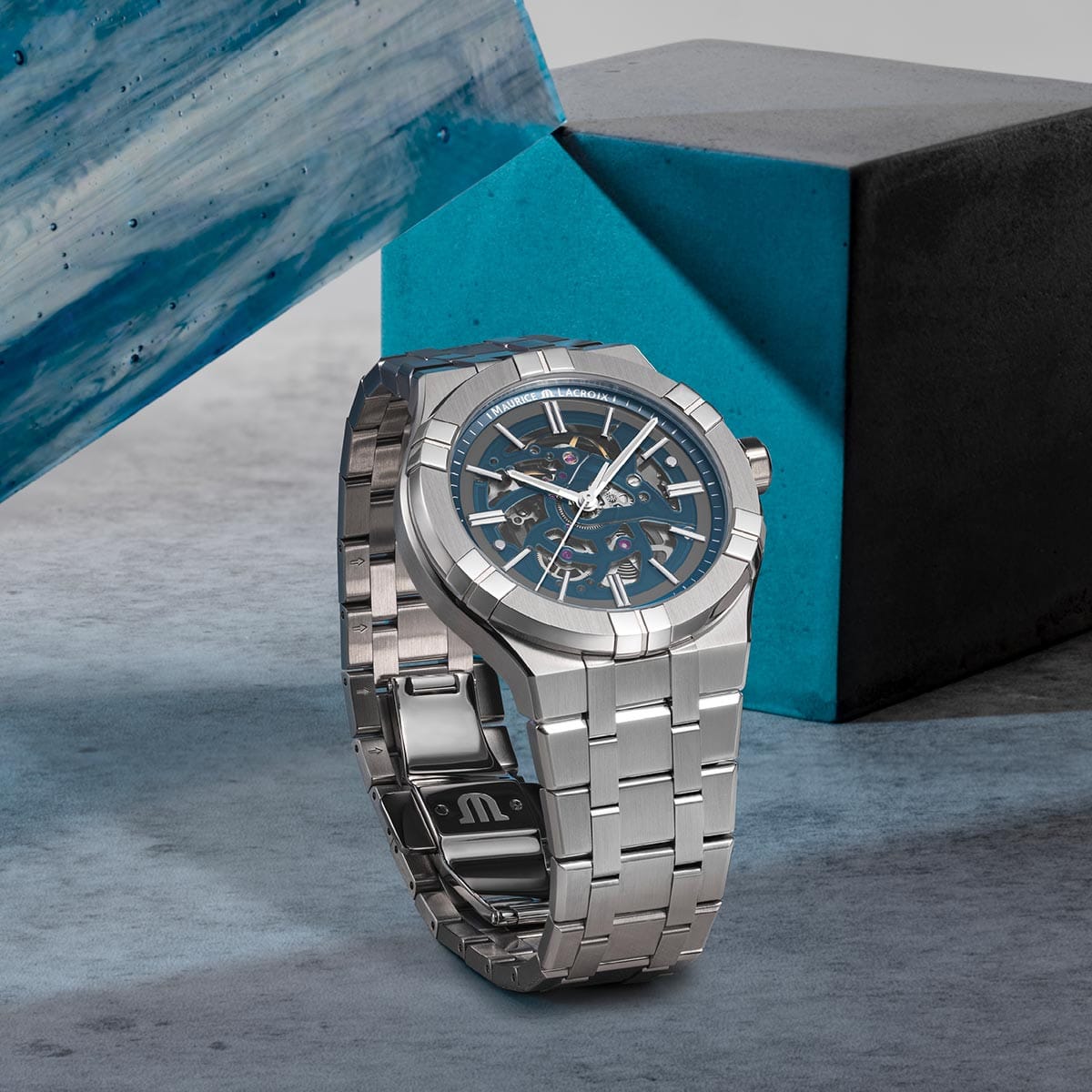 Maurice Lacroix AI6008-SS002-031-1 Automatic Skeleton