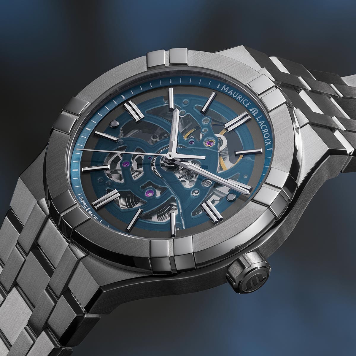 Maurice Lacroix AI6008-SS002-031-1 Automatic Skeleton
