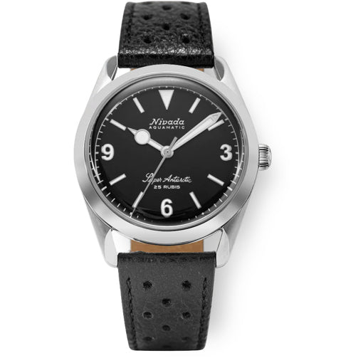 Nivada Grenchen 32039A10 Super Antarctic 3.6.9 Black No Vintage Effect White Luminous