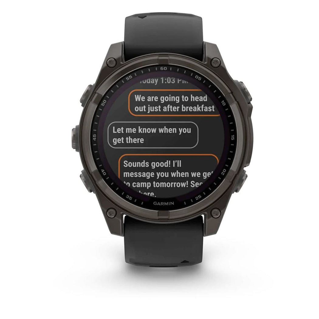 Garmin 010-02906-10 Fenix 8 47mm Solar Sapphire Carbon Gray DLC Titanium