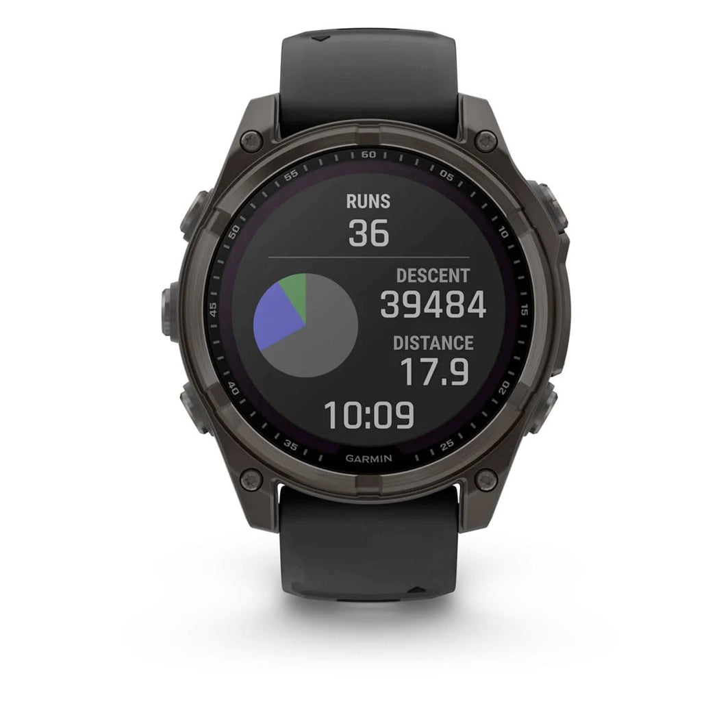 Garmin 010-02906-10 Fenix 8 47mm Solar Sapphire Carbon Gray DLC Titanium