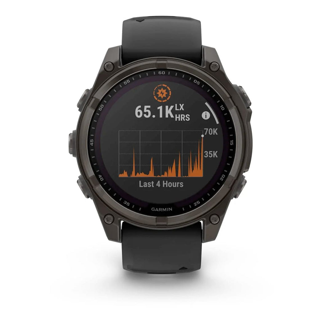 Garmin 010-02906-10 Fenix 8 47mm Solar Sapphire Carbon Gray DLC Titanium