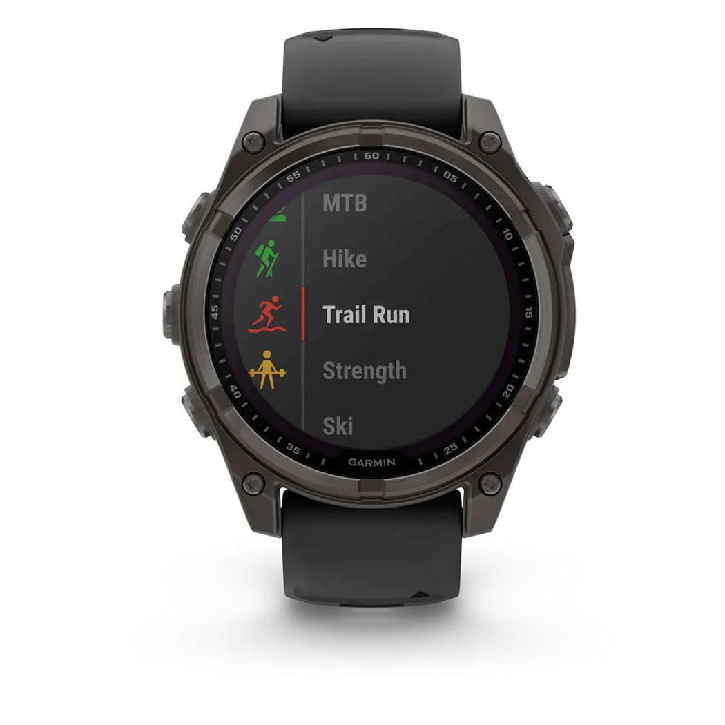 Garmin 010-02906-10 Fenix 8 47mm Solar Sapphire Carbon Gray DLC Titanium