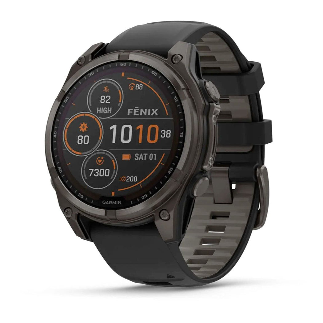 Garmin 010-02906-10 Fenix 8 47mm Solar Sapphire Carbon Gray DLC Titanium