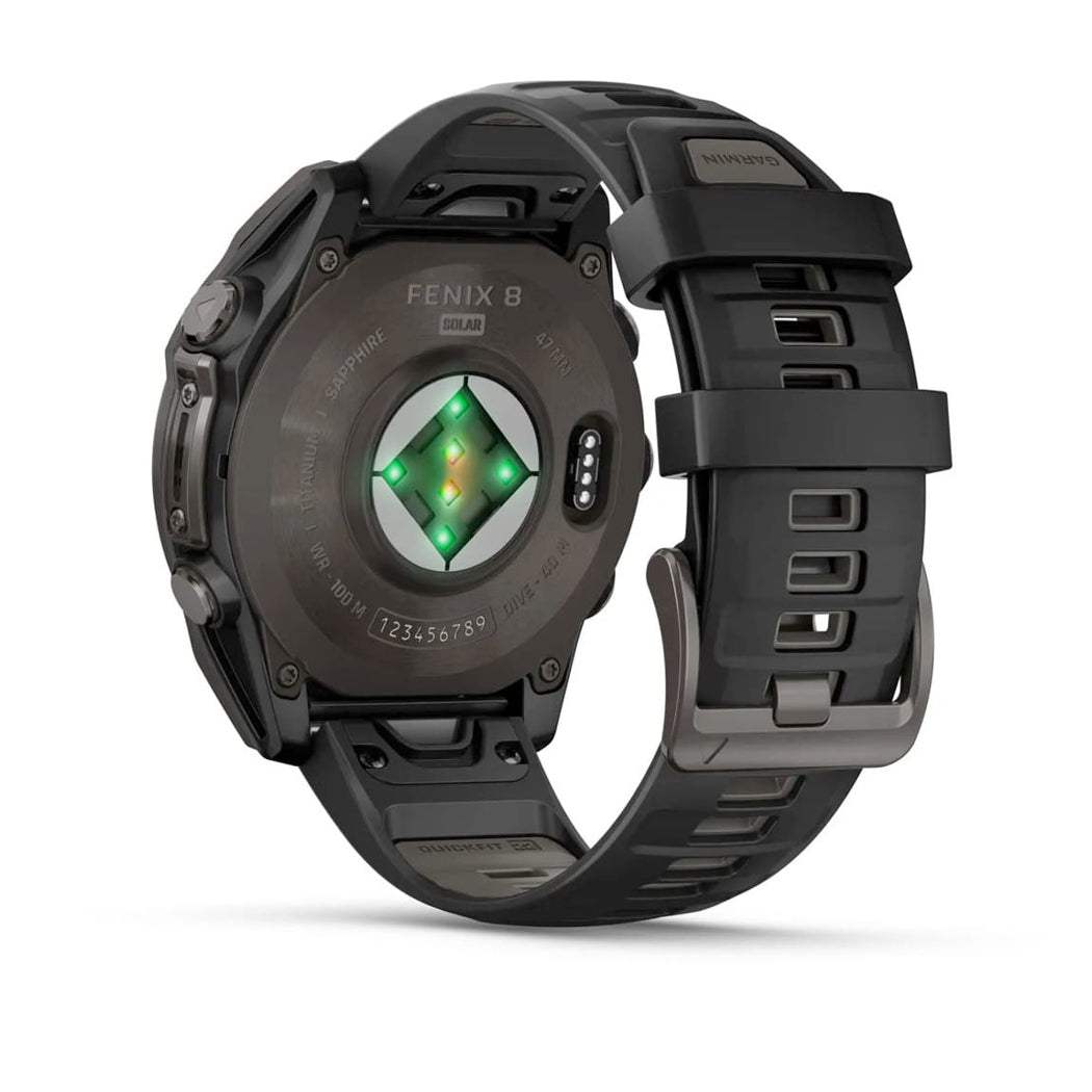 Garmin 010-02906-10 Fenix 8 47mm Solar Sapphire Carbon Gray DLC Titanium
