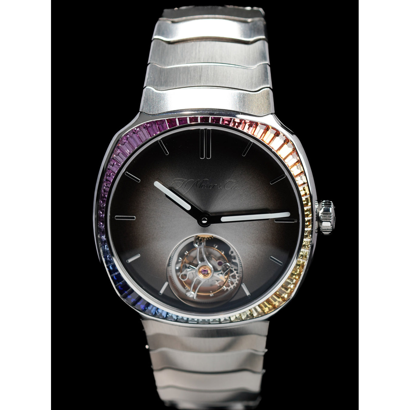 H. Moser & Cie. Streamliner Tourbillion Rainbow Sapphire 6804-1201