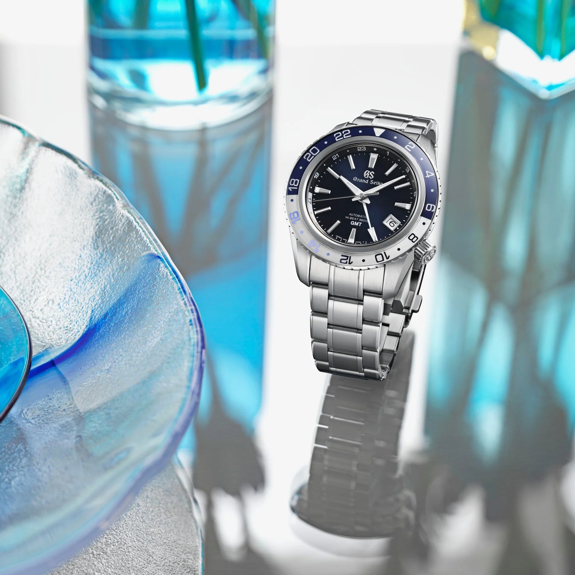 Grand Seiko SBGJ237 Sport GMT Hi-Beat Blue and White