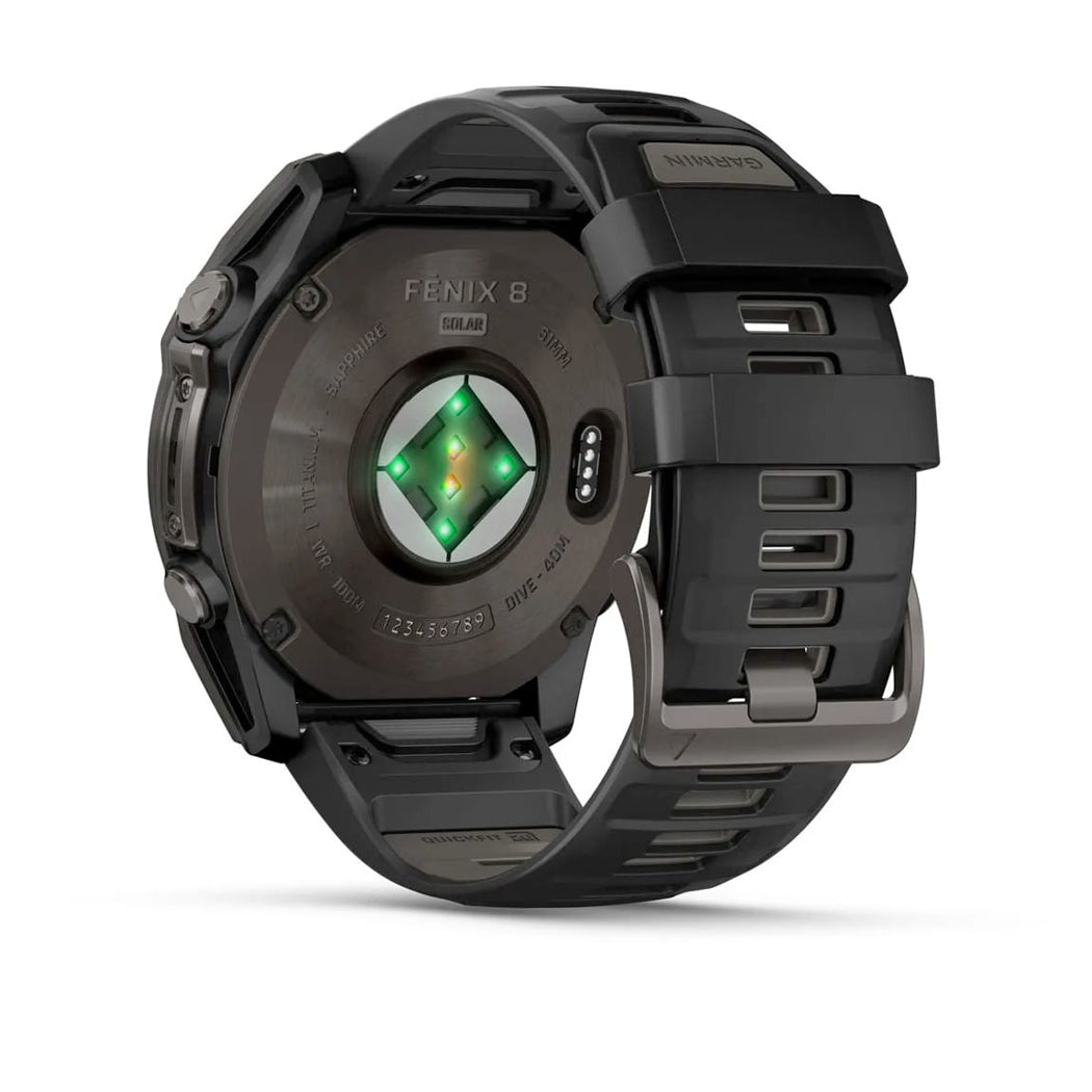 Garmin 010-02907-10 Fenix 8 51mm Solar Sapphire Carbon Gray Dlc Titanium
