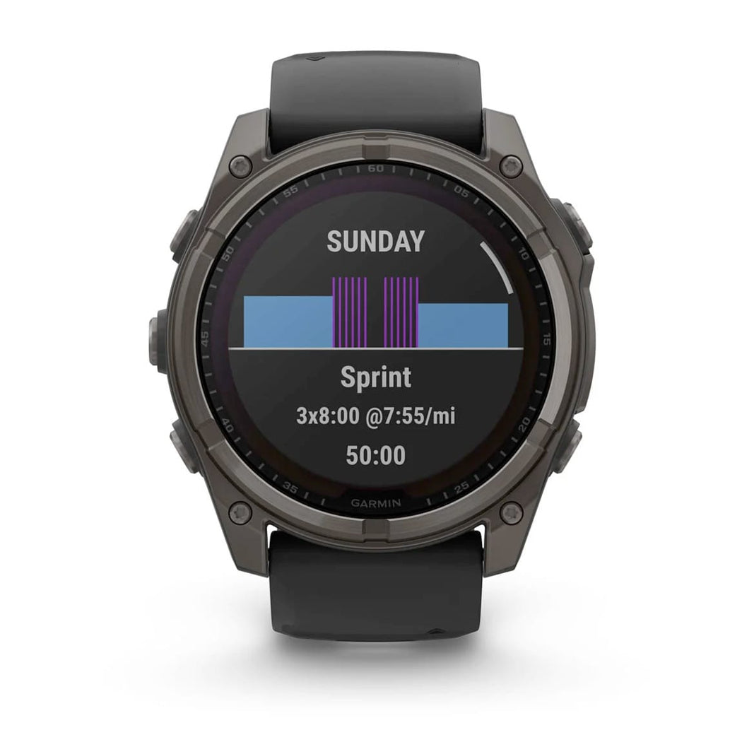 Garmin 010-02907-10 Fenix 8 51mm Solar Sapphire Carbon Gray Dlc Titanium