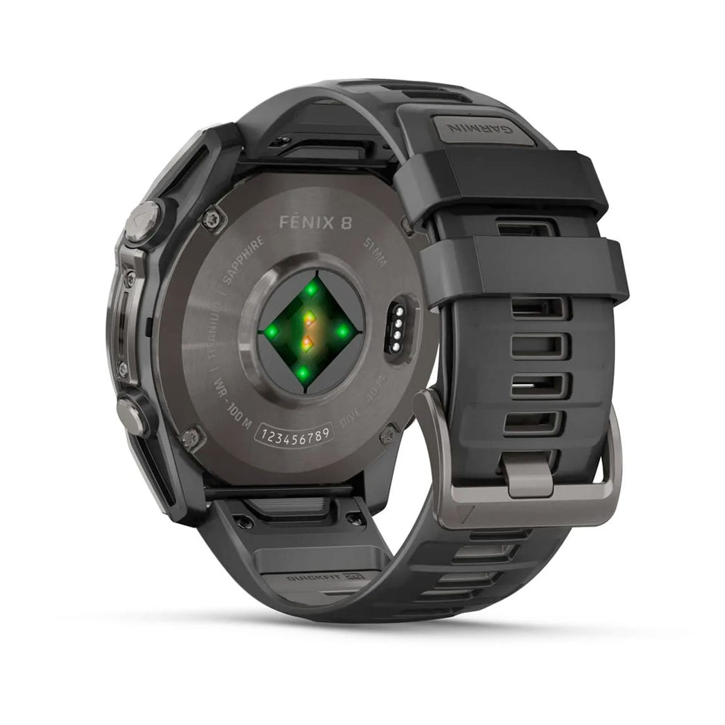 Garmin 010-02905-20 Fenix 8 51mm Amoled Sapphire Carbon Gray DLC Titanium