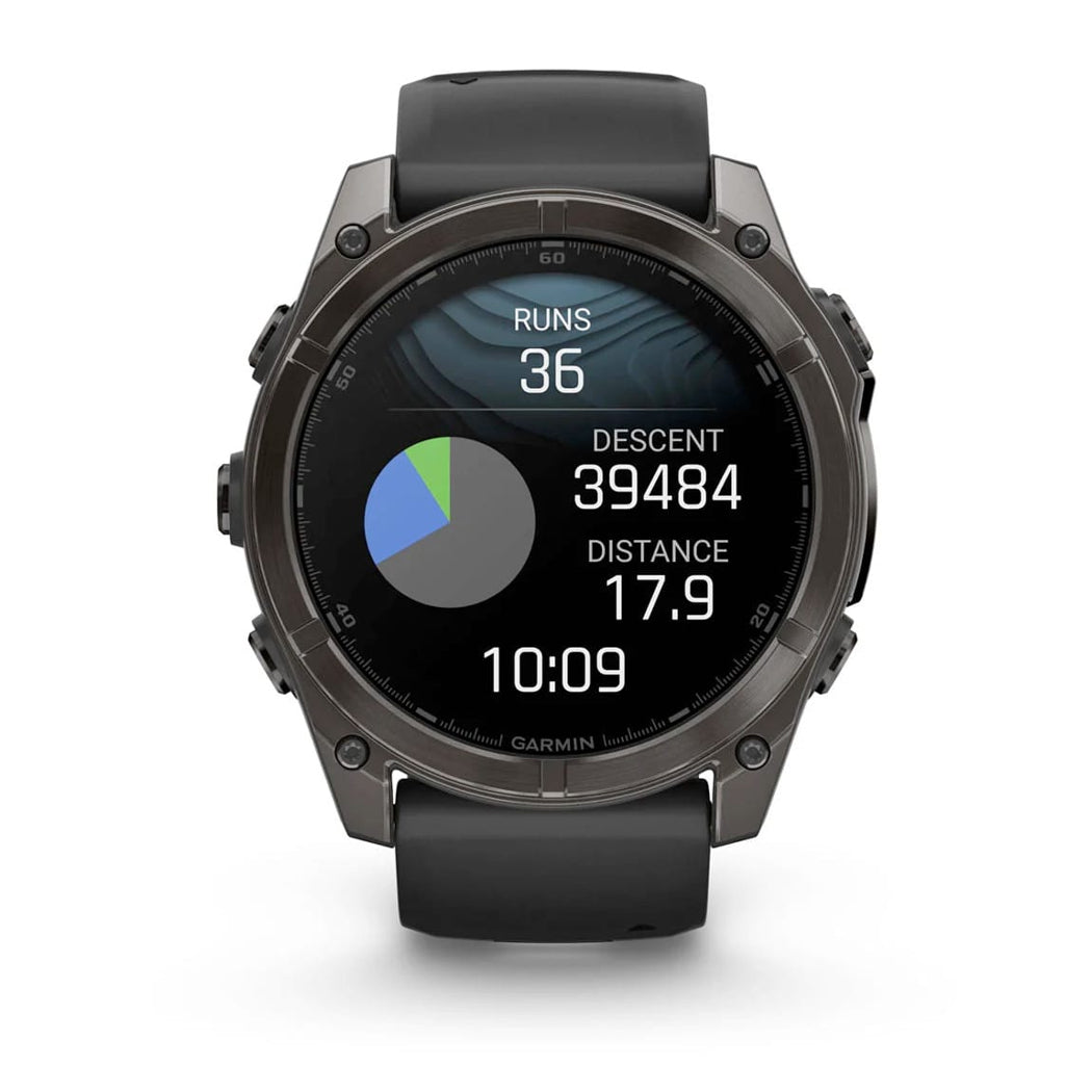 Garmin 010-02905-20 Fenix 8 51mm Amoled Sapphire Carbon Gray DLC Titanium