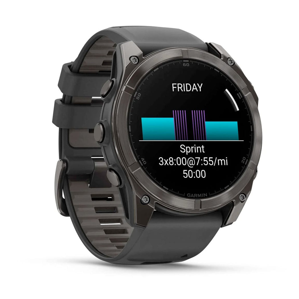 Garmin 010-02905-20 Fenix 8 51mm Amoled Sapphire Carbon Gray DLC Titanium