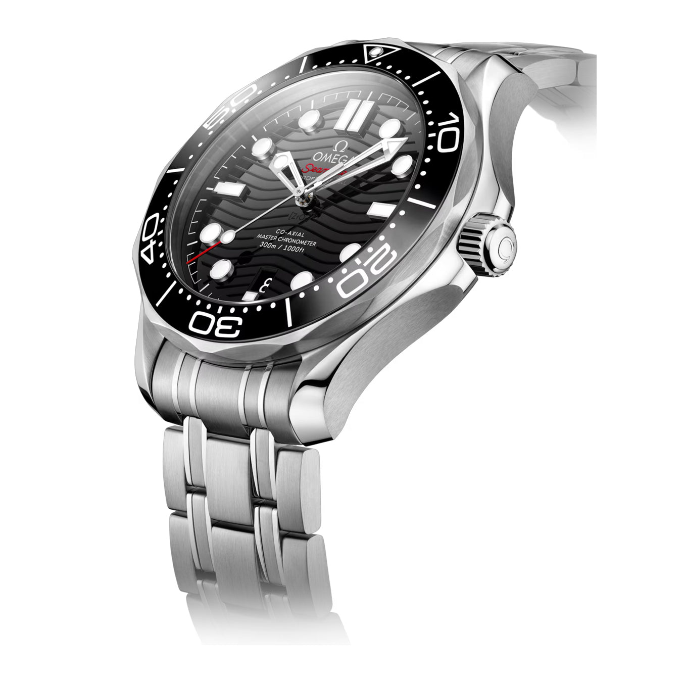 Omega Seamaster Diver 300M Co-Axial Master Chronometer Black Dial on Bracelet