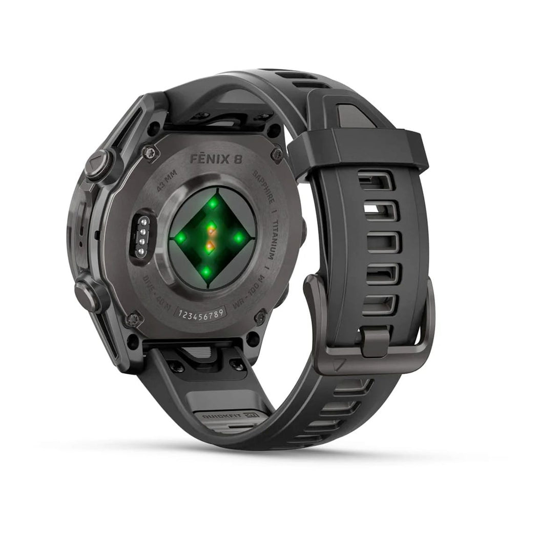 Garmin 010-02903-20 Fenix 8 43mm AMOLED Sapphire Carbon Gray DLC Titanium