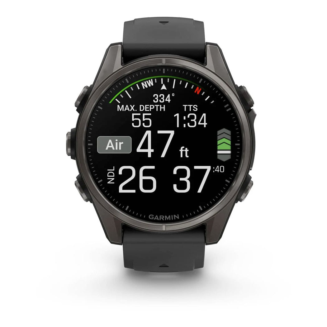 Garmin 010-02903-20 Fenix 8 43mm AMOLED Sapphire Carbon Gray DLC Titanium