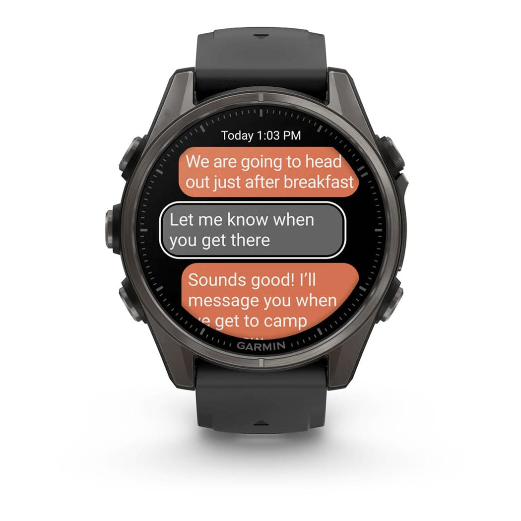 Garmin 010-02903-20 Fenix 8 43mm AMOLED Sapphire Carbon Gray DLC Titanium