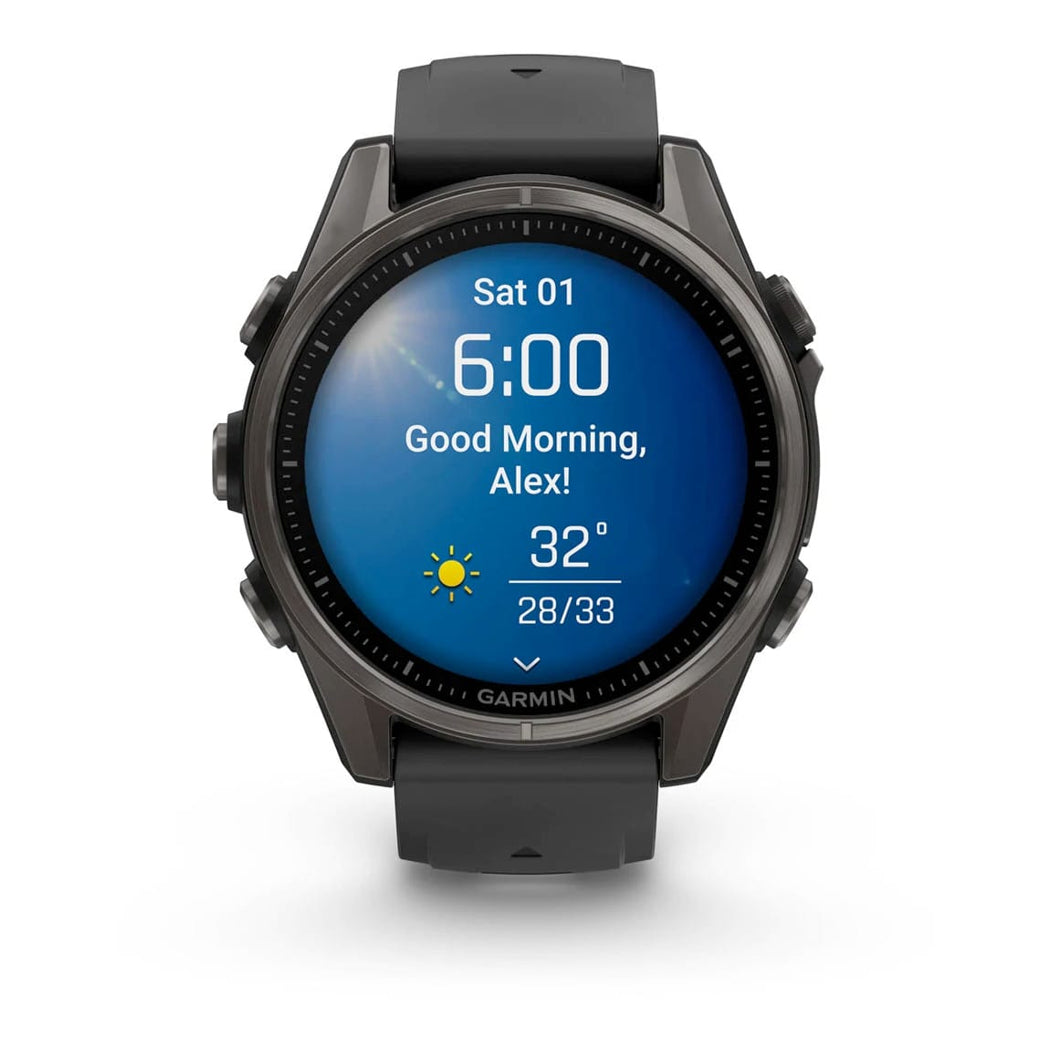 Garmin 010-02903-20 Fenix 8 43mm AMOLED Sapphire Carbon Gray DLC Titanium
