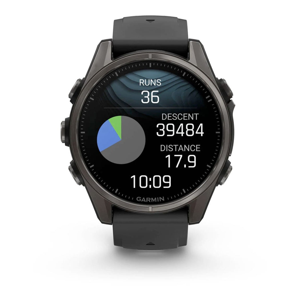 Garmin 010-02903-20 Fenix 8 43mm AMOLED Sapphire Carbon Gray DLC Titanium
