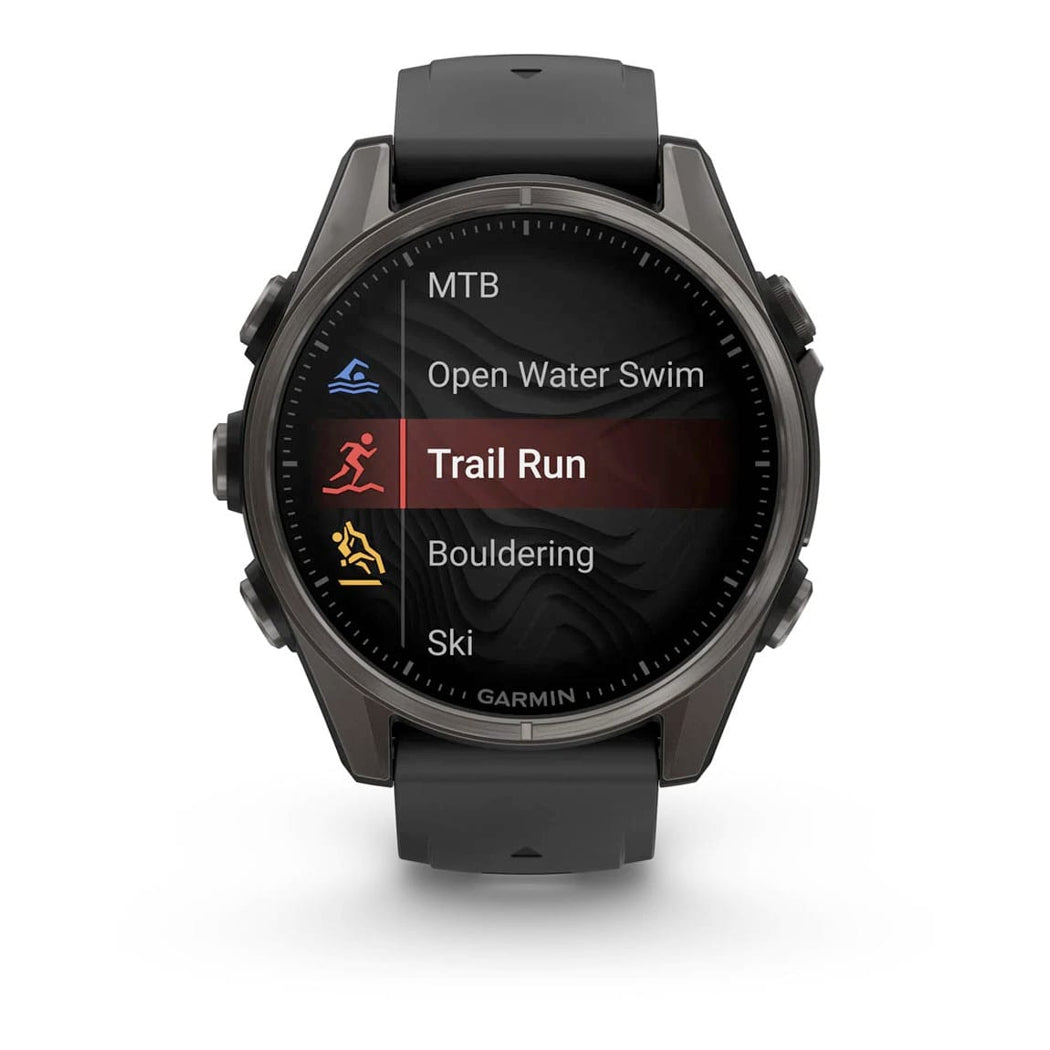 Garmin 010-02903-20 Fenix 8 43mm AMOLED Sapphire Carbon Gray DLC Titanium