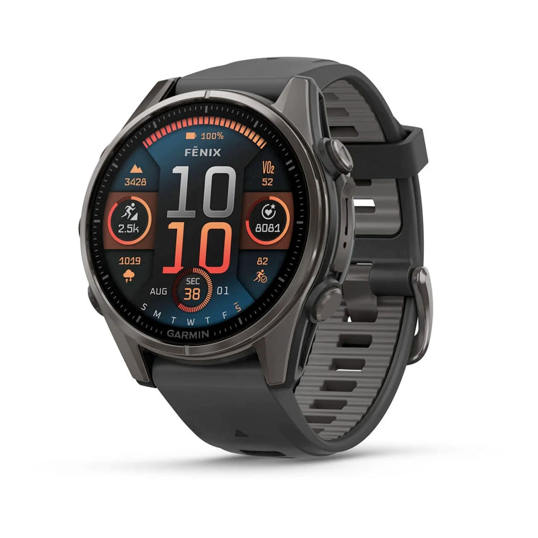 Garmin 010-02903-20 Fenix 8 43mm AMOLED Sapphire Carbon Gray DLC Titanium