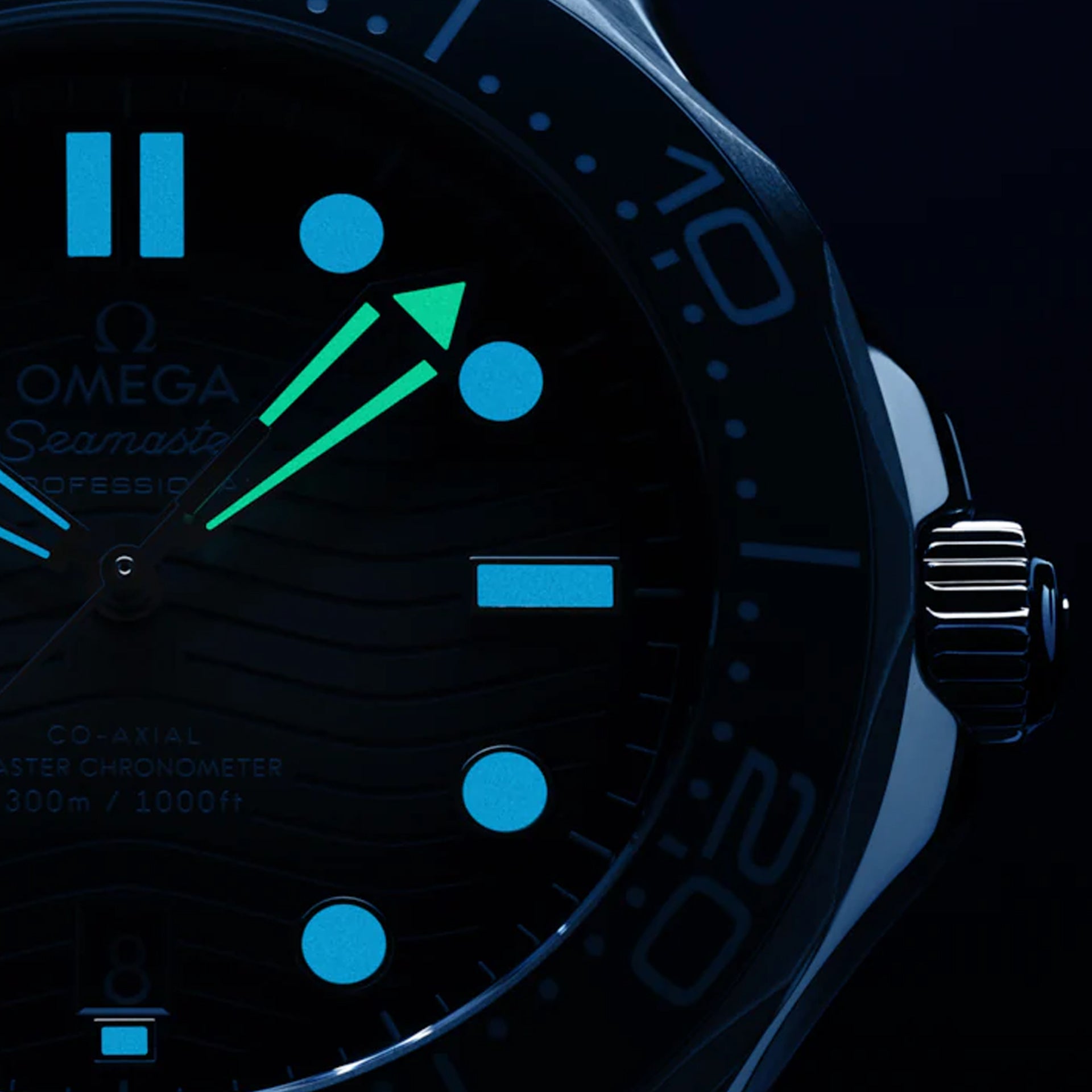 Omega 210.30.42.20.03.003 Seamaster Diver 300M Summer Blue on Bracelet