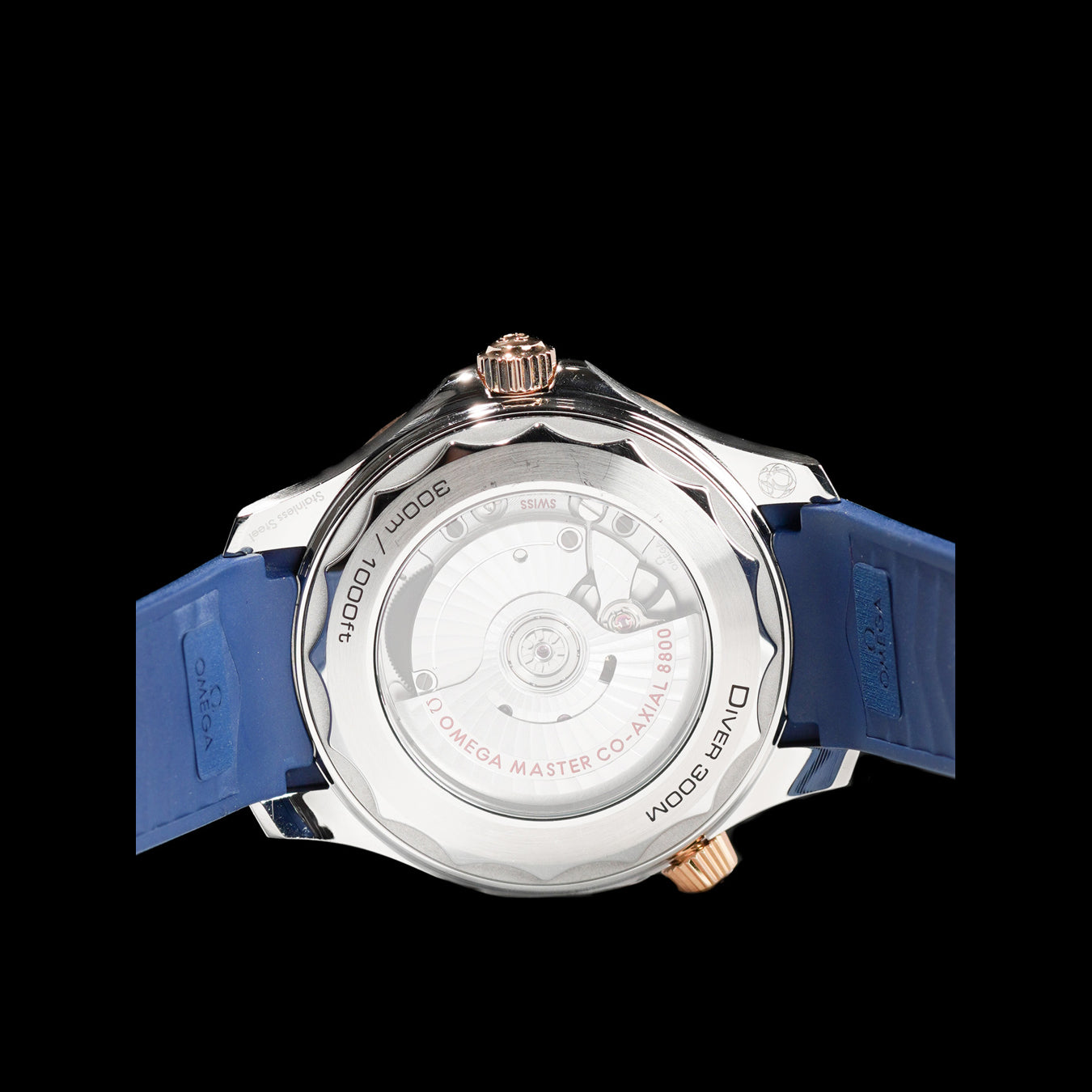 Omega 210.22.42.20.03.001 Seamaster Diver 300M Co-Axial Master Chronometer Steel Yellow Gold on Strap