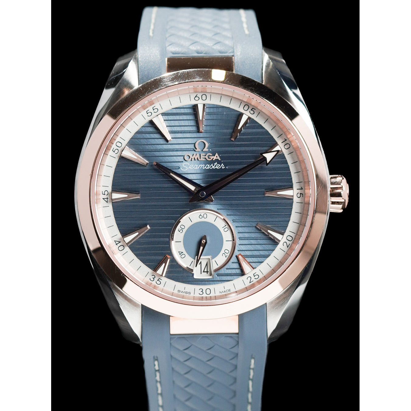 Omega 220.22.41.21.03.001 Seamaster Aqua Terra 150M Small Seconds Steel Gold Blue Dial 41mm