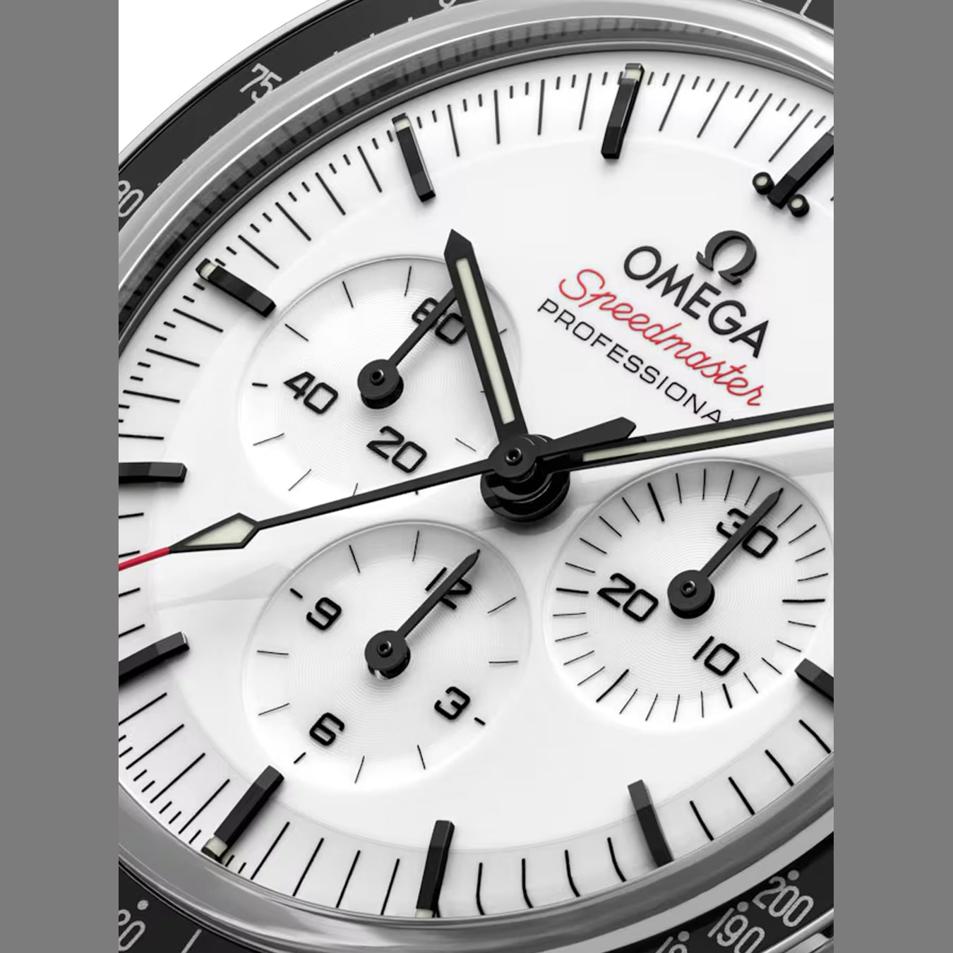 Omega Speedmaster Moonwatch Professional White Dial on Rubber Strap