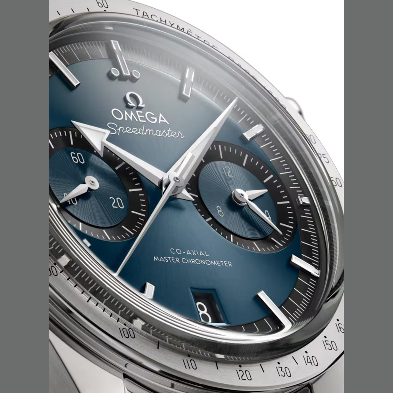 Omega Speedmaster 57 Coaxial Chronometer Chronograph Blue Dial 40.5mm on Bracelet