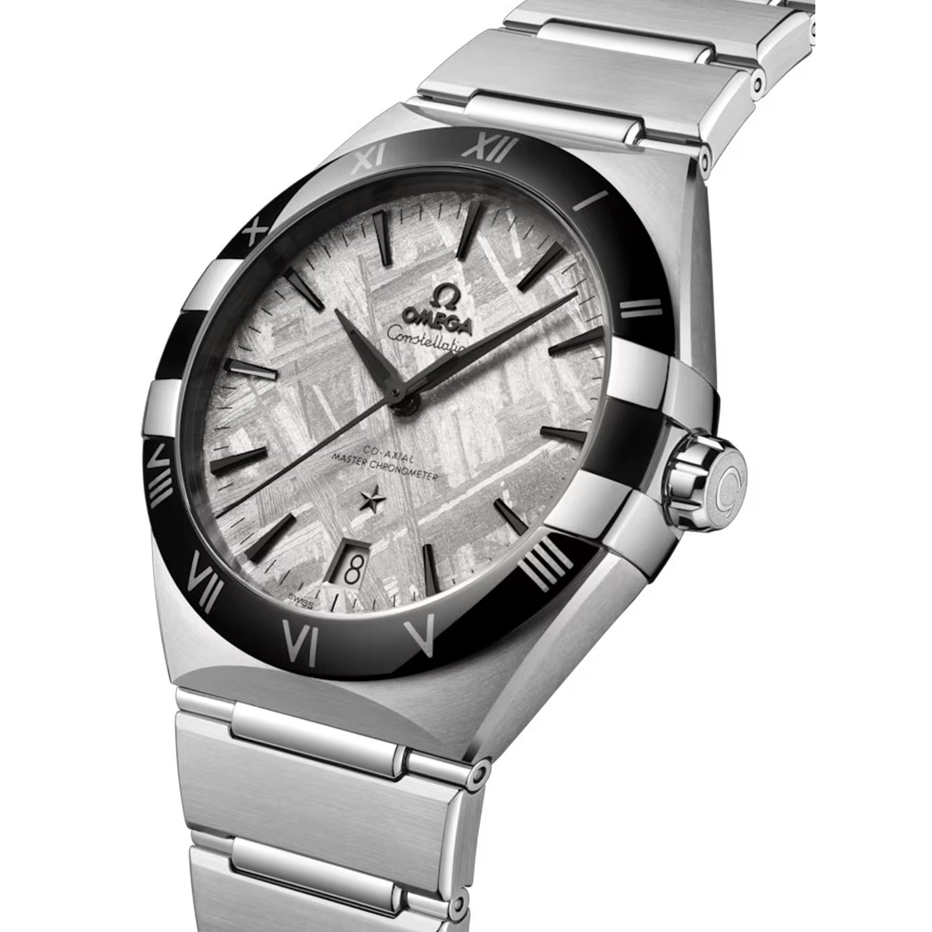 Omega 131.30.41.21.99.001 Constellation Meteorite Dial Steel on Steel 41mm