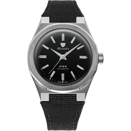 Nivada Grenchen 68035A77-BC Mark II Steel on Canvas Strap