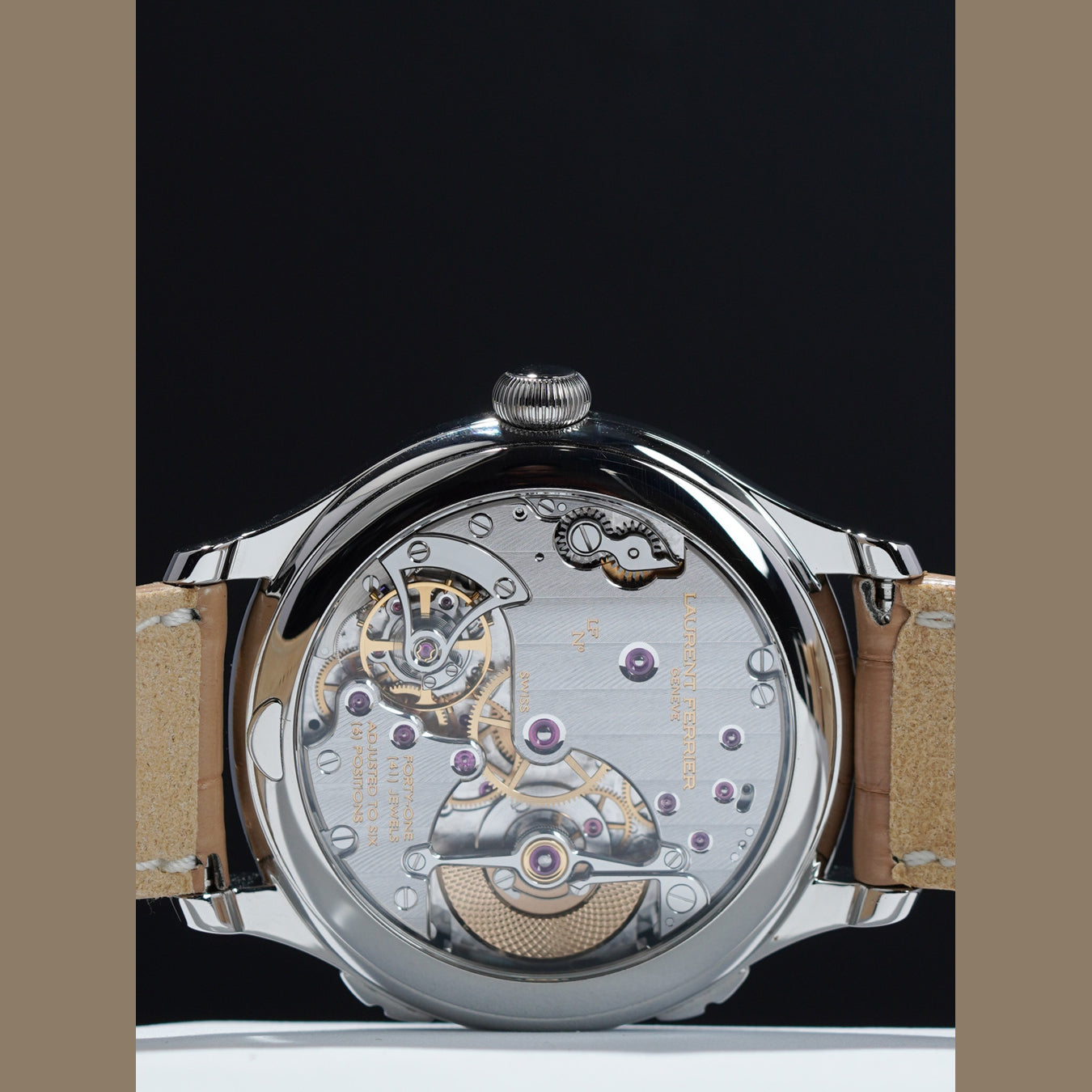 Laurent Ferrier LCF.007.AC.N1G Classic Traveller Black Opaline Black Dial