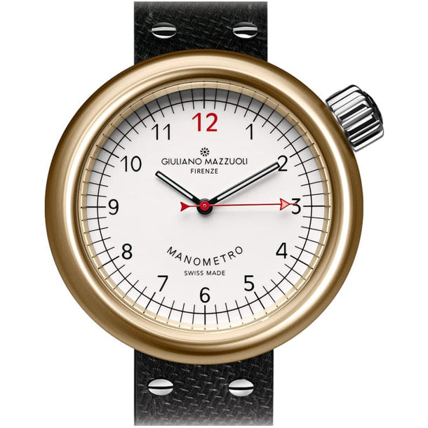 Giuliano Mazzuoli Manometro White Bronze Compressed