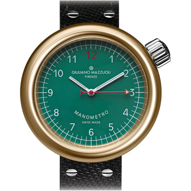 Giuliano Mazzuoli Manometro Green Bronze Compressed