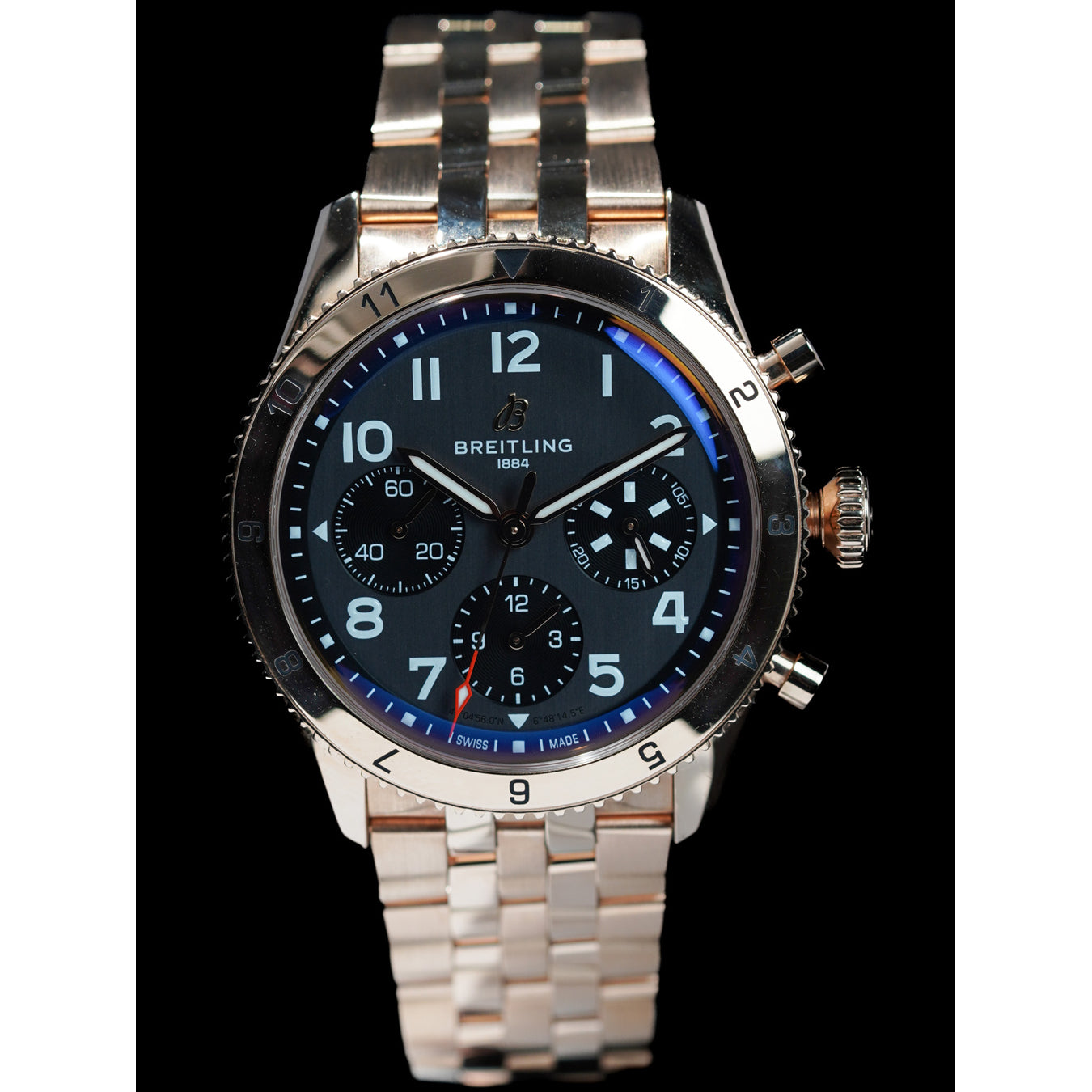 Breitling R233801A1B1R1 Classic Avi Chronograph P-51 Mustang 18K Rose Gold