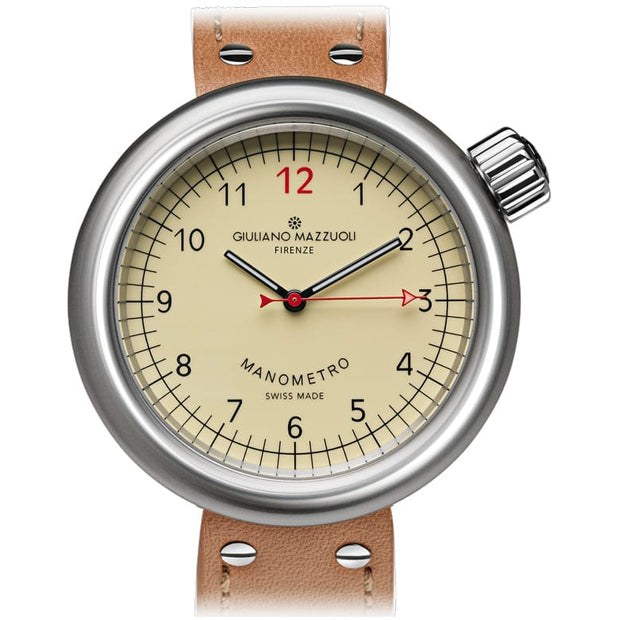 Giuliano Mazzuoli Manometro Ivory Brushed Stainless Steel