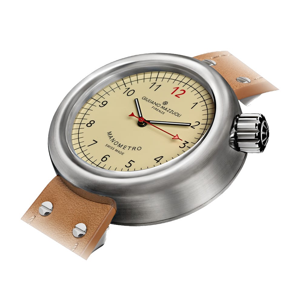 Giuliano Mazzuoli Manometro Ivory Brushed Stainless Steel