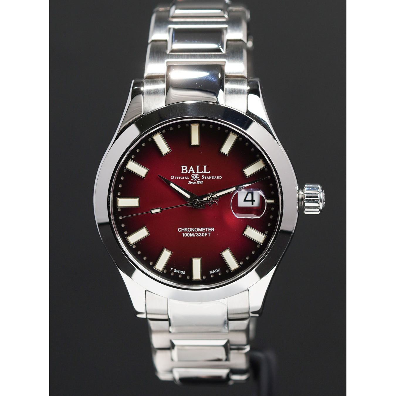 Ball Engineer III Marvelight Chronometer Burgundy Red 40Mm NM9026C-S27C-RD