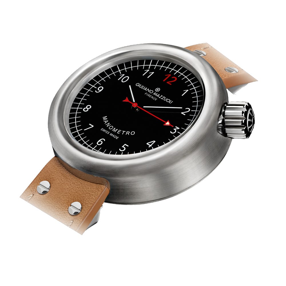 Giuliano Mazzuoli Manometro Black Brushed Stainless Steel