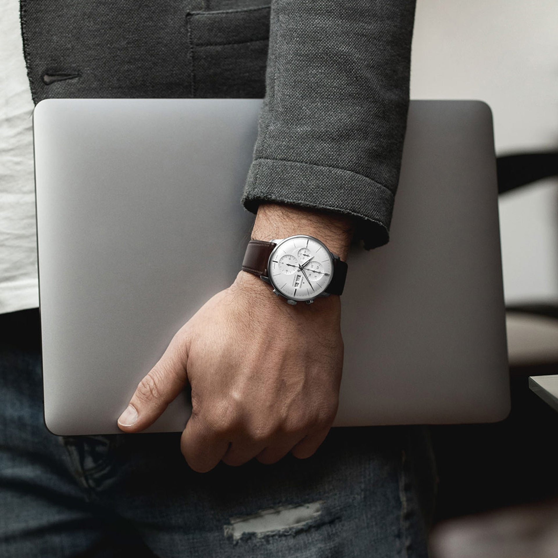 Junghans Meister Chronoscope Matte-Silver Dial 027/4120.03