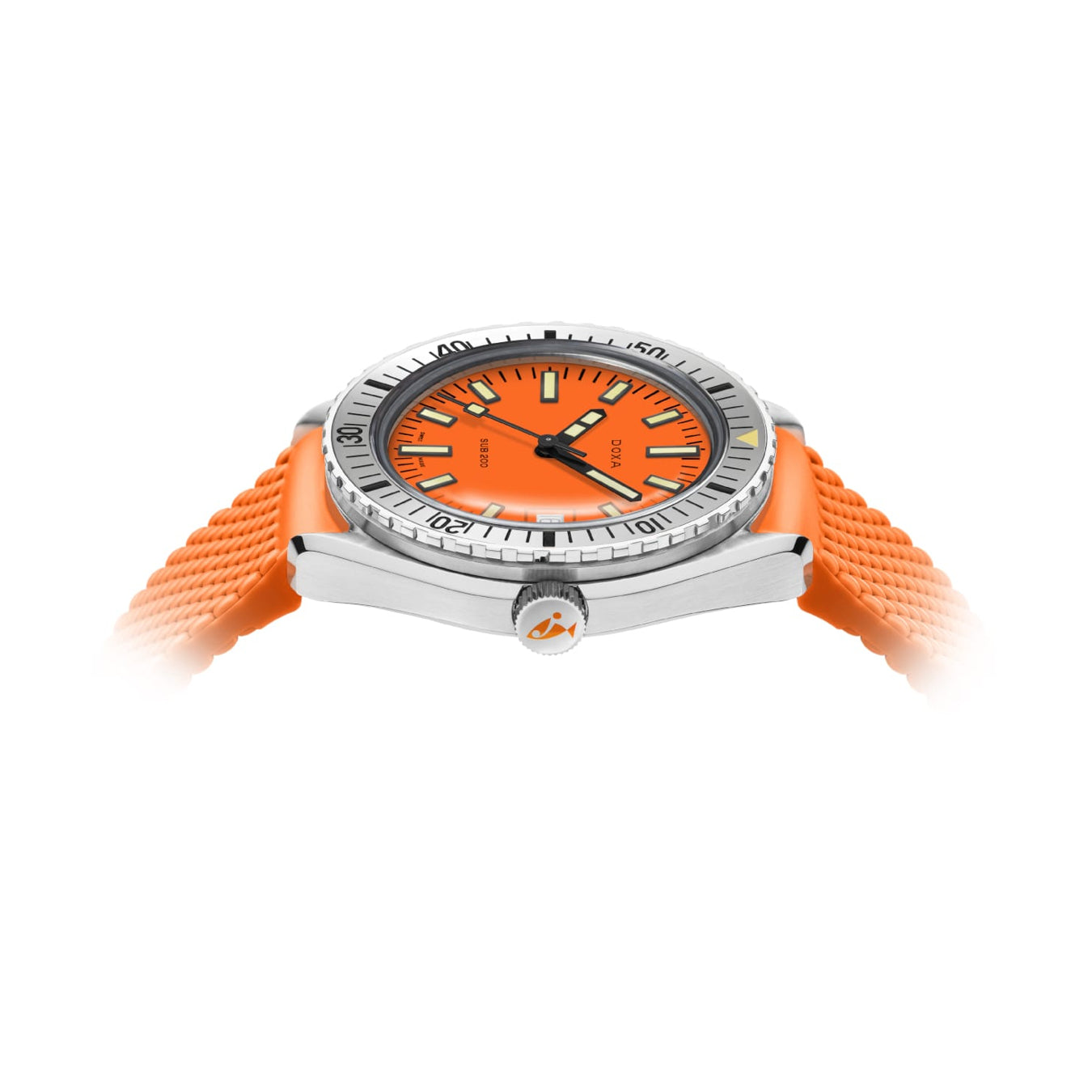 DOXA SUB 200 Professional 796.10.351.21 on Orange Rubber Strap