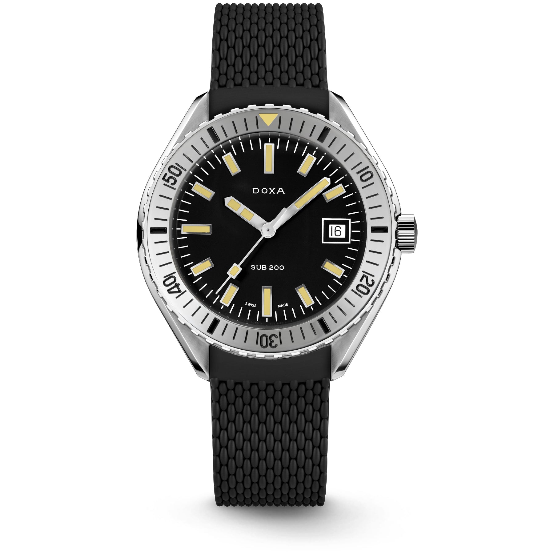 DOXA SUB 200 Sharkhunter 796.10.101.20 on Black Rubber Strap