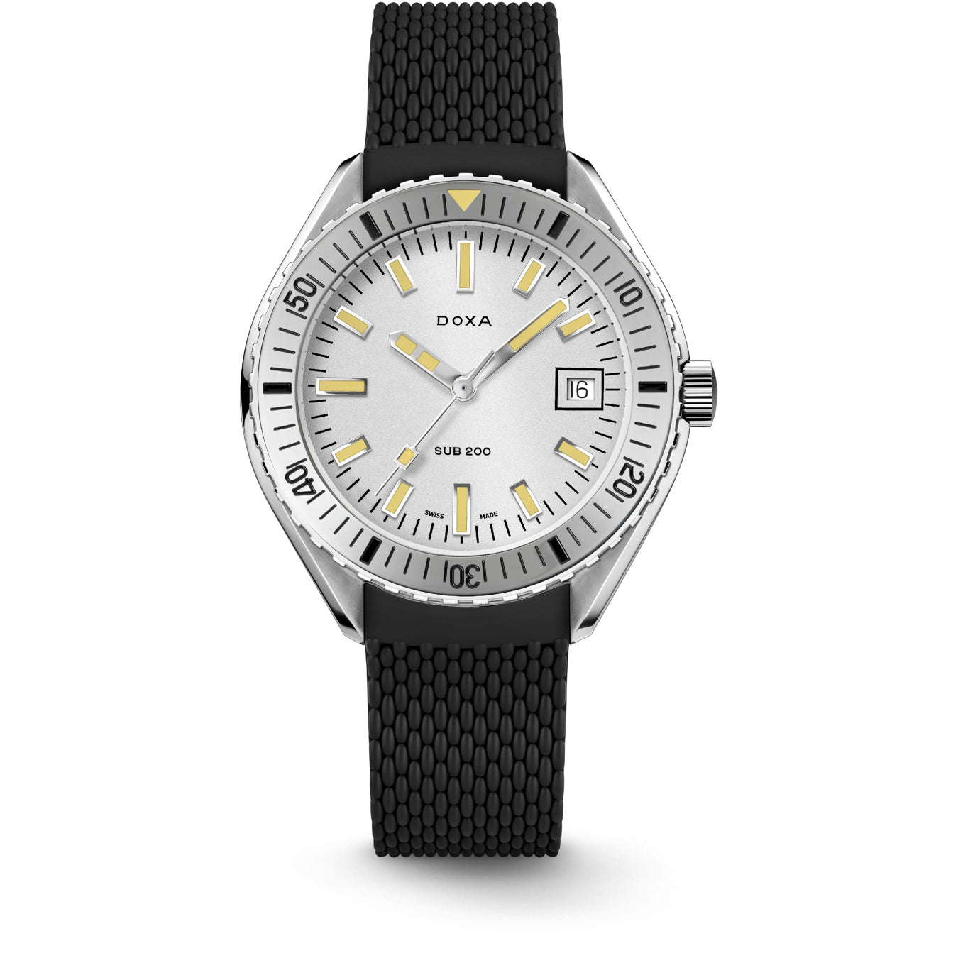 DOXA SUB 200 Searambler 796.10.021.20 on Black Rubber Strap