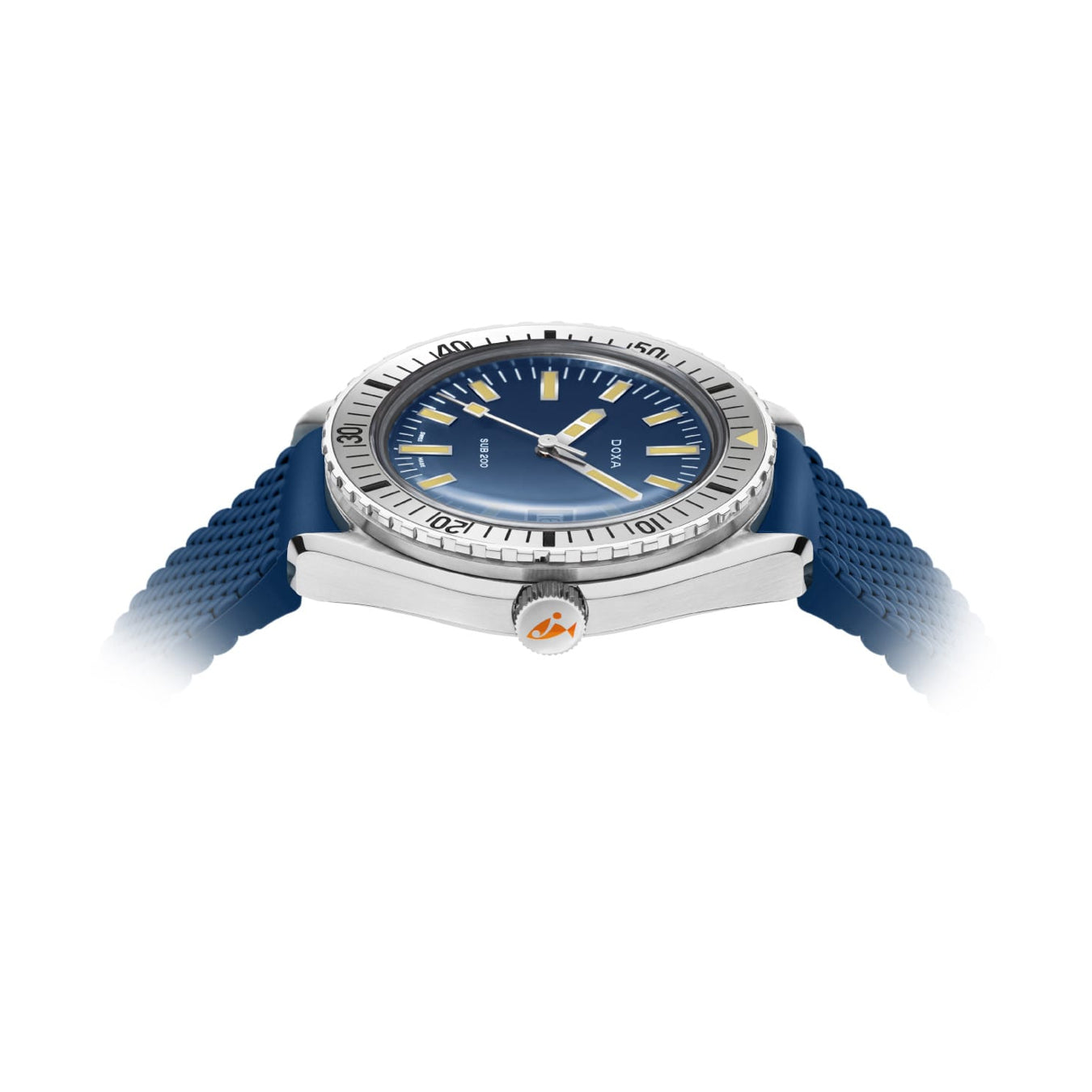 DOXA SUB 200 Caribbean 796.10.201.32 on Blue Rubber Strap