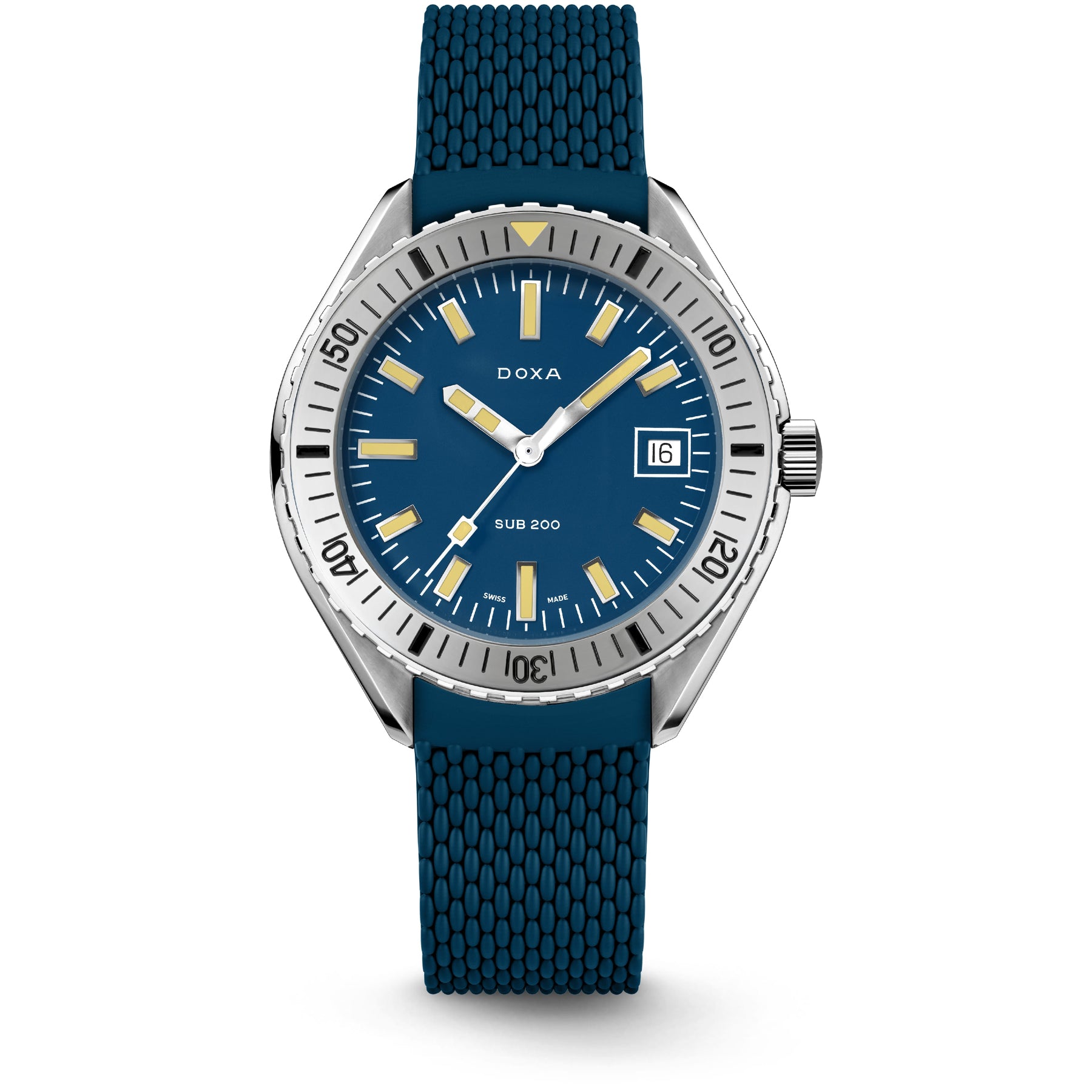 DOXA SUB 200 Caribbean 796.10.201.32 on Blue Rubber Strap