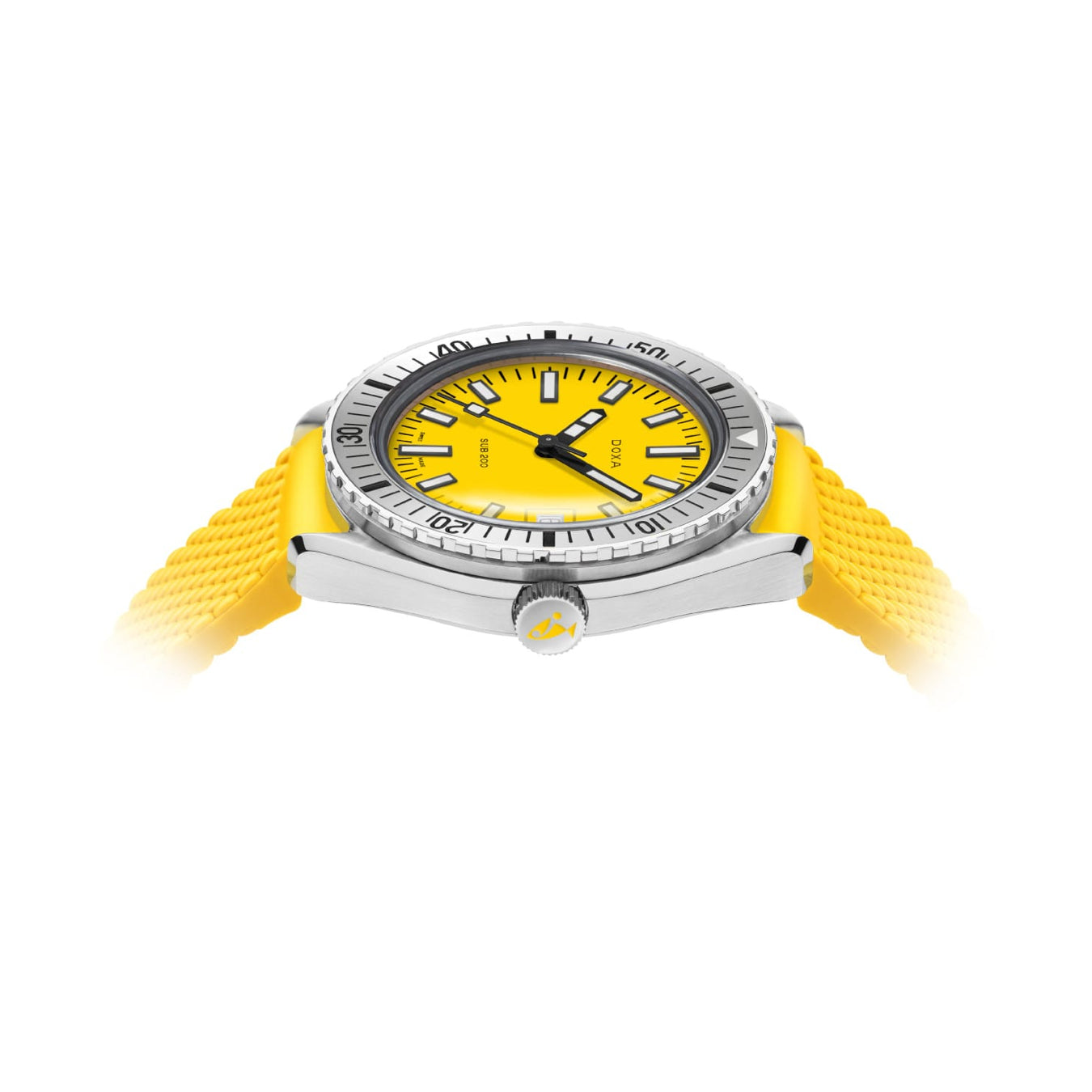 DOXA SUB 200 Divingstar 796.10.361.31 on Yellow Rubber Strap