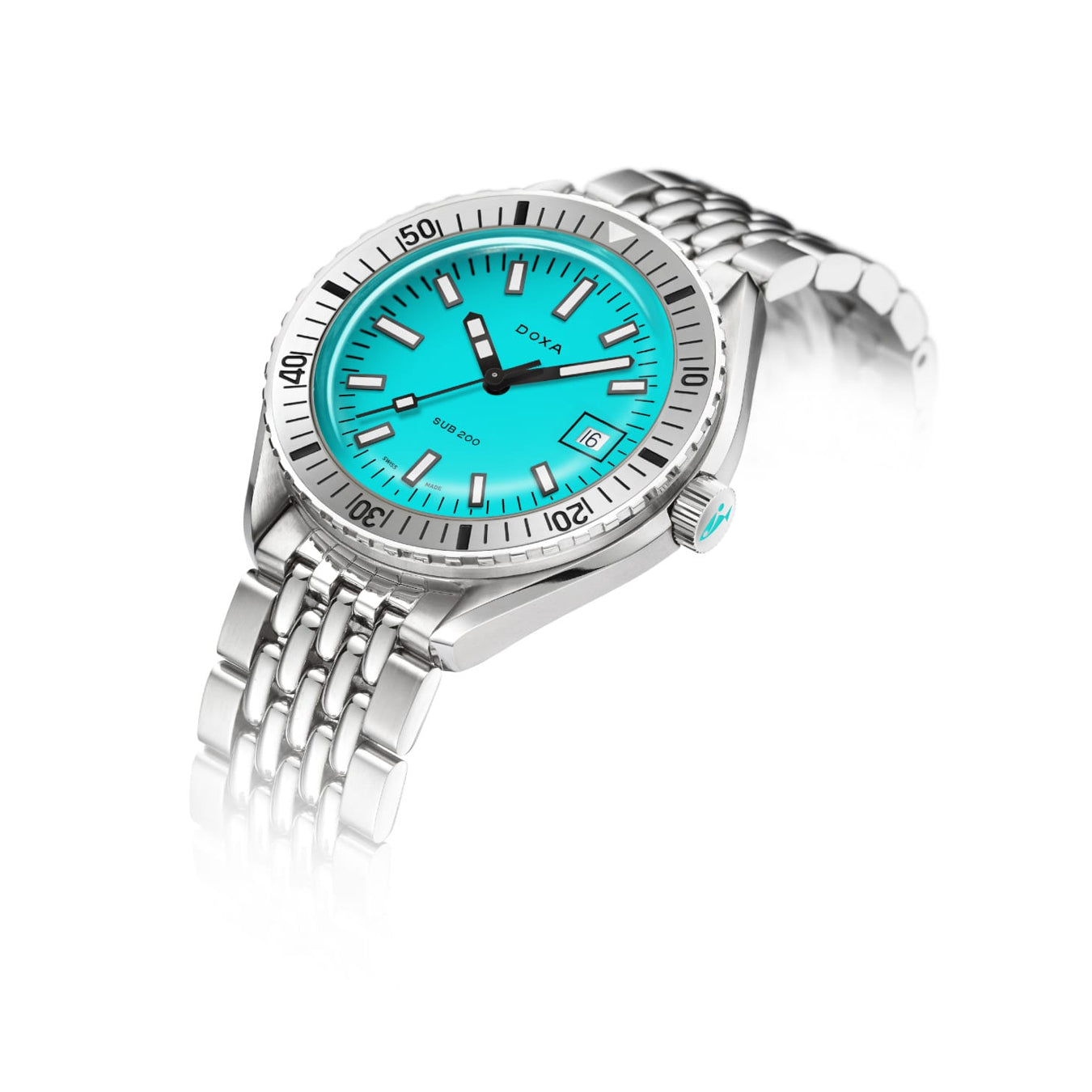 DOXA SUB 200 Aquamarine 796.10.241.10 on Stainless Steel Bracelet