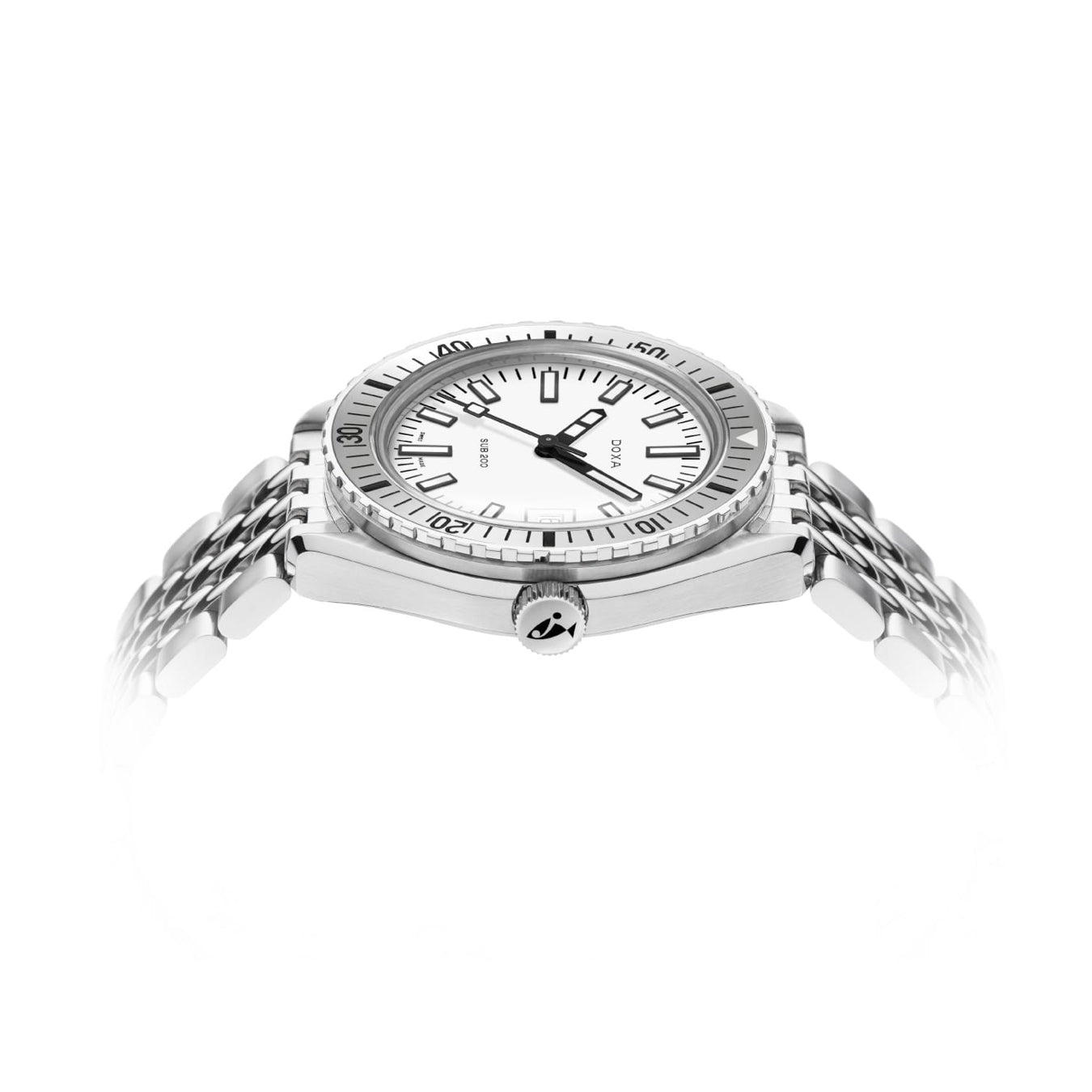 DOXA SUB 200 Whitepearl 796.10.011.10 on Stainless Steel Bracelet